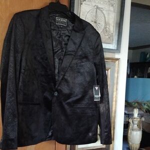 GUESS Men's Elegant Dark Blazer